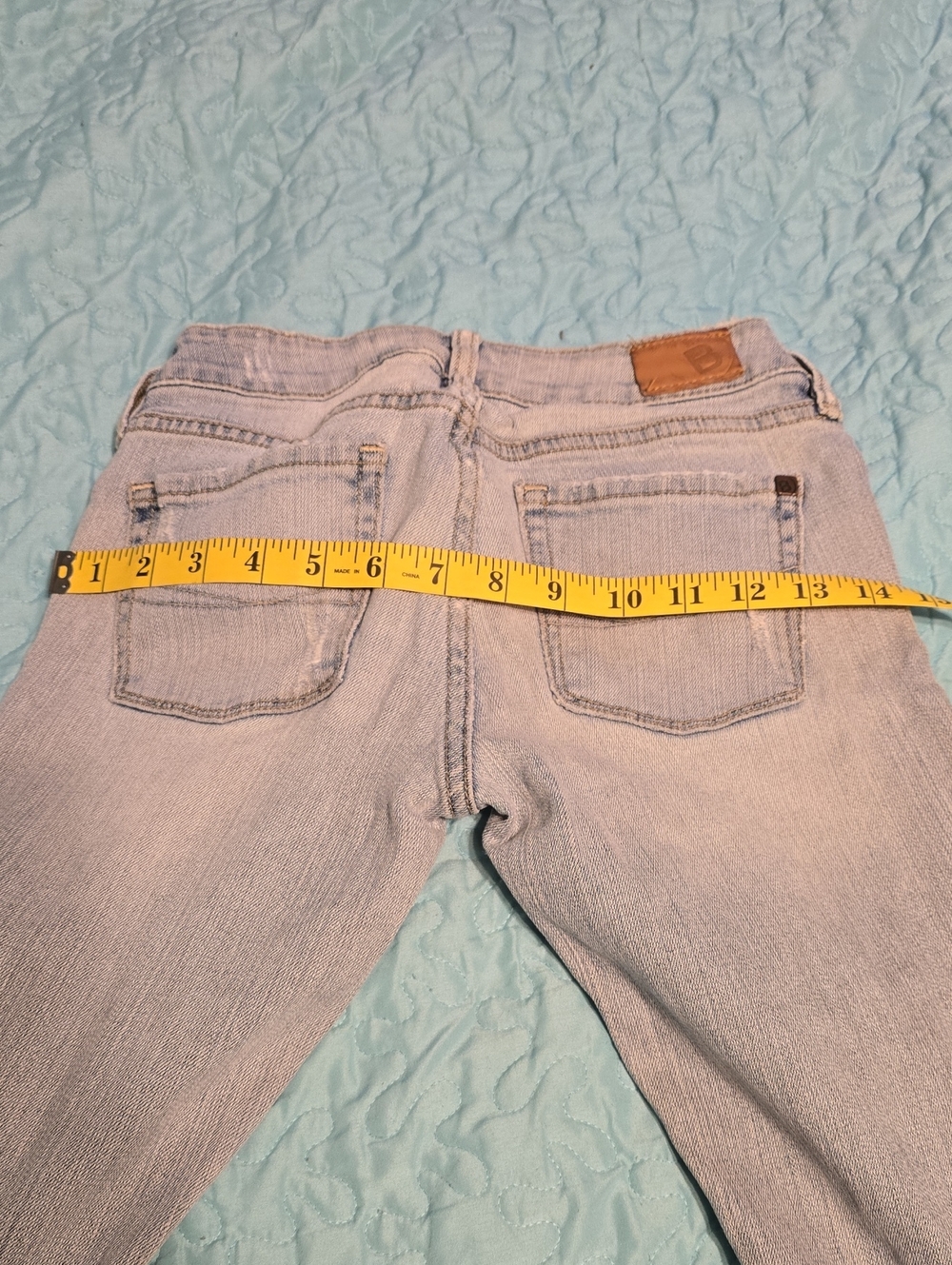 Vintage Y2K Bullhead Light Blue Ripped Flare Jeans - Picture 13 of 15